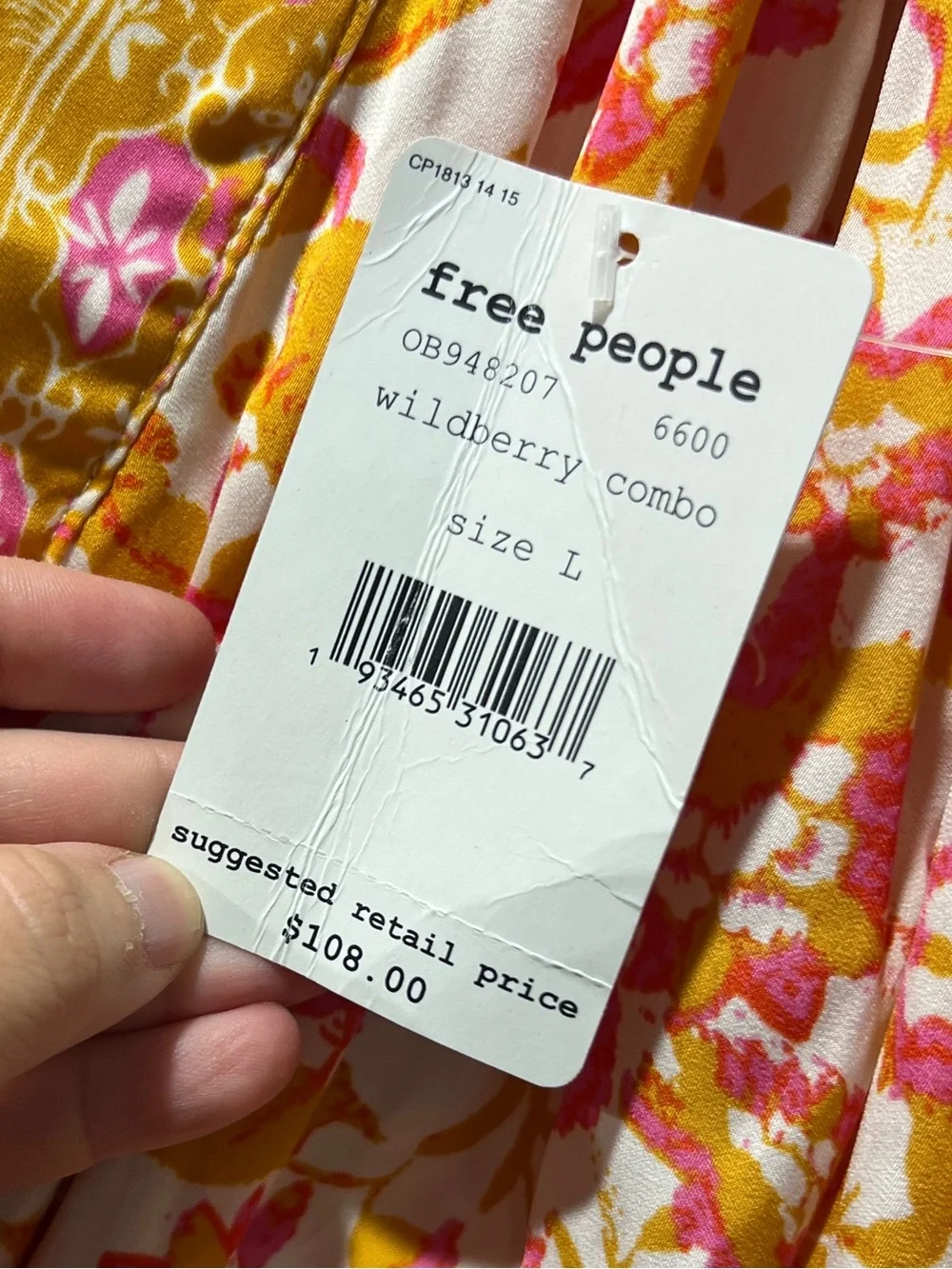 Free People Cruising Together Wildberry Combo Blouse NWT